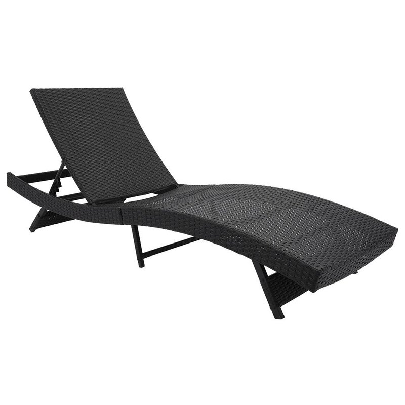 Wrought Studio  Rattan  Patio Chaise  Lounge Chair Wayfair ca